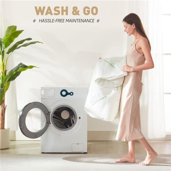 Cooling Queen Mattress Protector-100% Waterproof & Noiseless Rayon Fiber - Picture 6 of 7